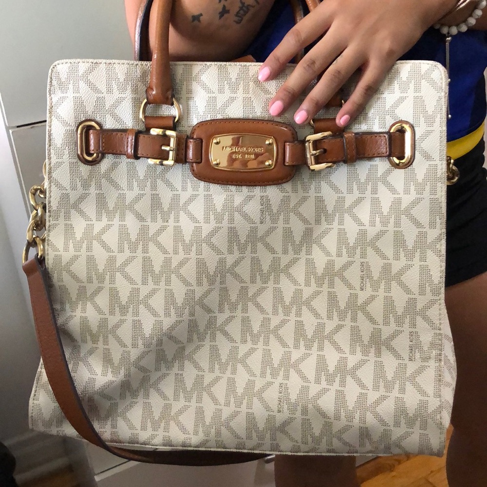 Original Michael Kors white with brown handbag